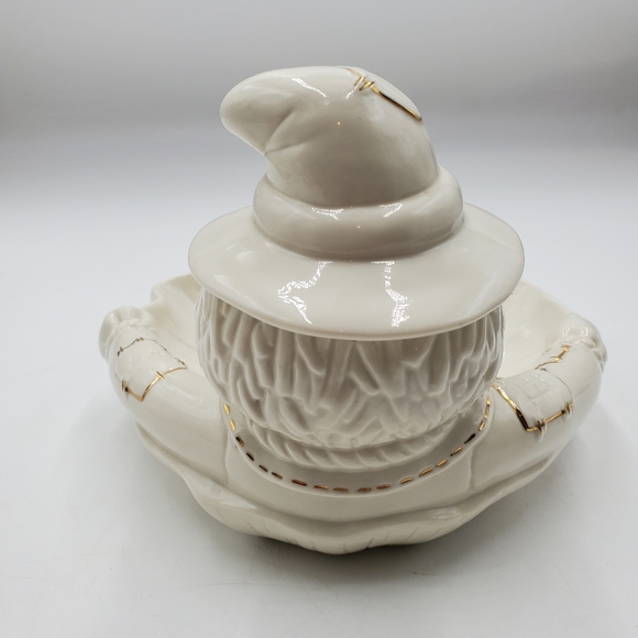 Lenox, Scarecrow Bowl candy dish with gold accents - Picture 3 of 10